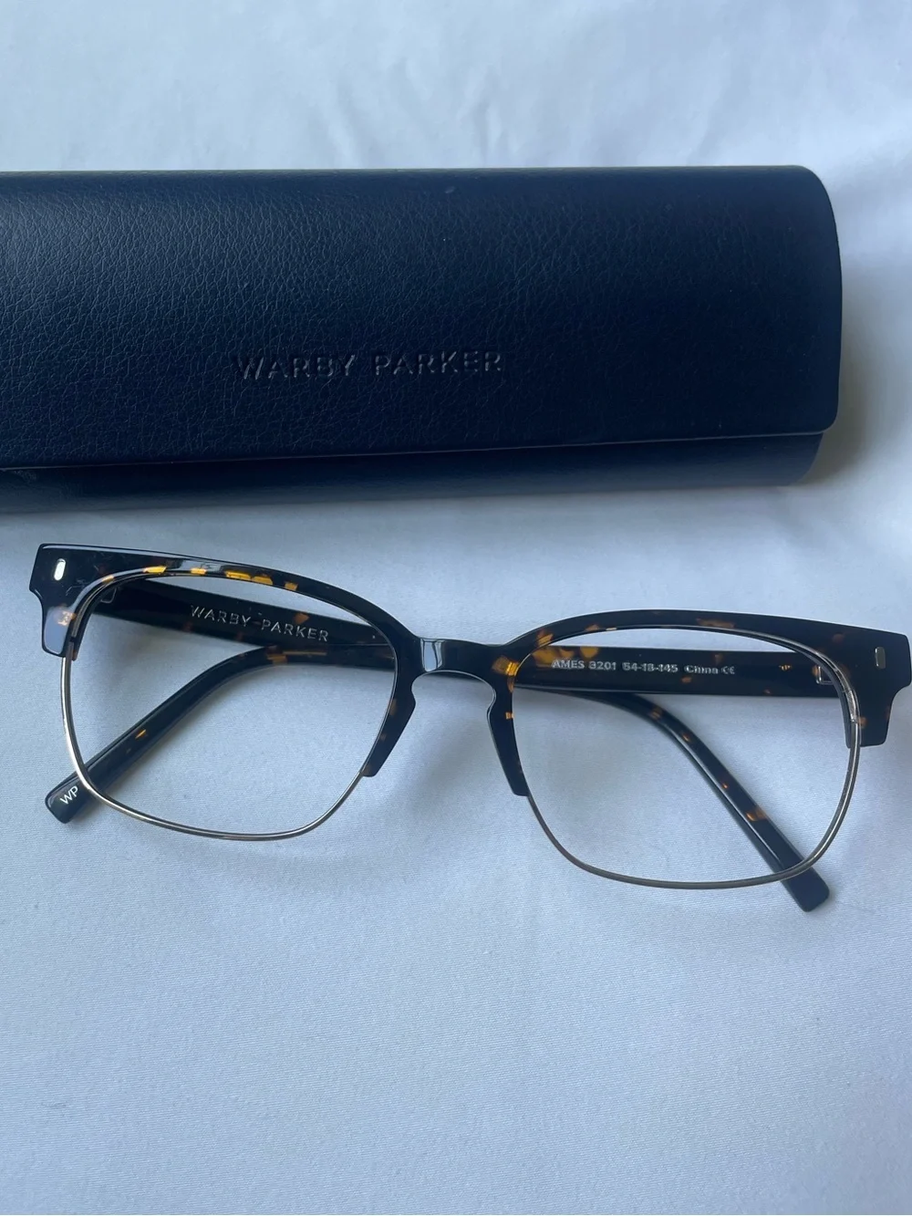 Warby Parker Ames 3201 Eyeglasses Frame Womens Brown Tortoise Full Rim 54-18-145